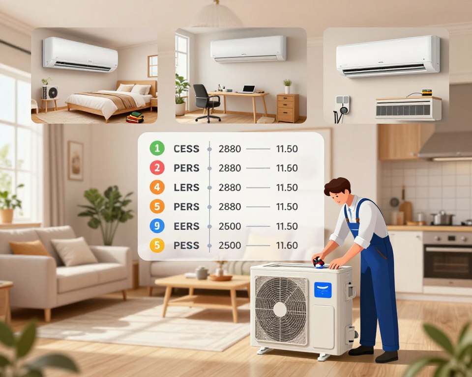 أسعار فك وتركيب التكييفات 4 تكاليف تركيب تكييف الغرف